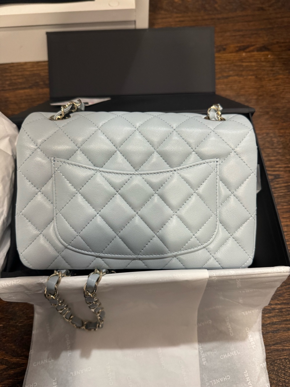 Chanel Light Blue Mini Flap NIB - Picture 5 of 6